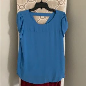 Blue loft blouse